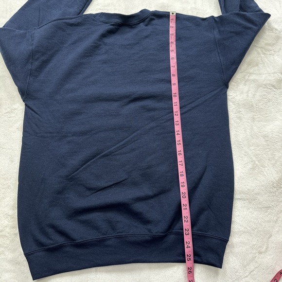 Trinity University College Sweatshirt Mens Small Navy Blue Yellow Logo Spellout - Picture 6 of 6